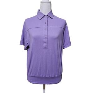 Leon Levin Vintage 70's Women's Collared Short Sleeve Top Size Medium